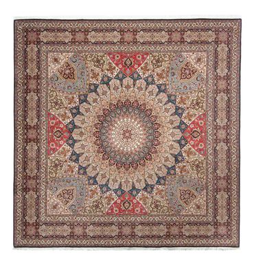 Tappeto Persero - Tabriz - Reale quadrato  - 253 x 251 cm - marrone chiaro