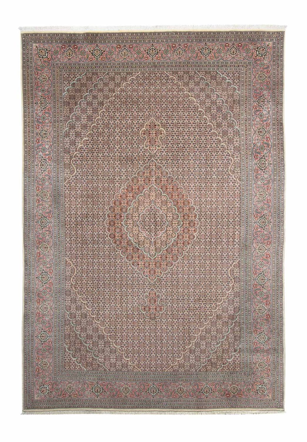 Tapis persan - Tabriz - 296 x 203 cm - marron clair