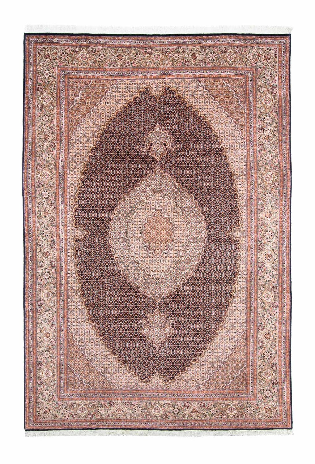 Tapete Persa - Tabriz - 298 x 196 cm - azul escuro