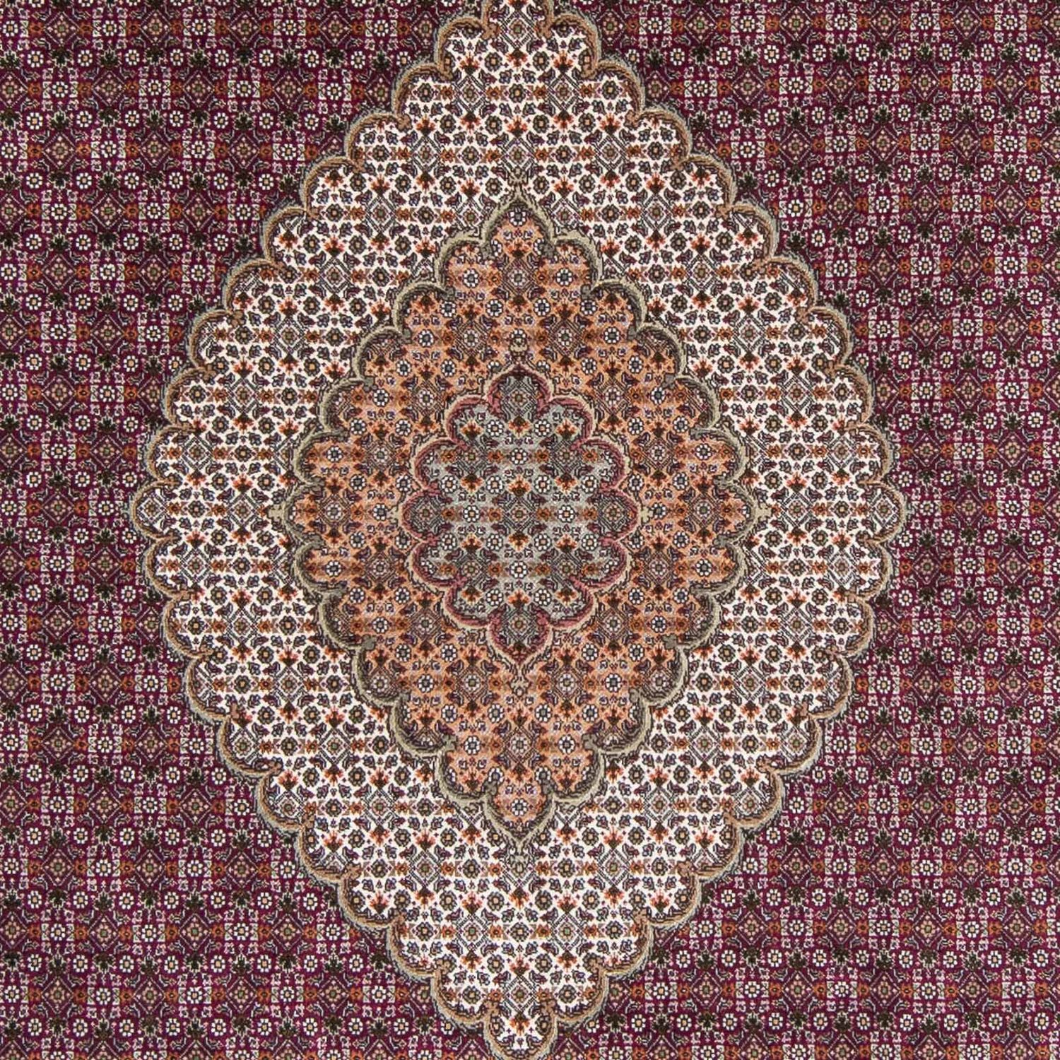 Tappeto Persero - Tabriz - 302 x 203 cm - rosso scuro