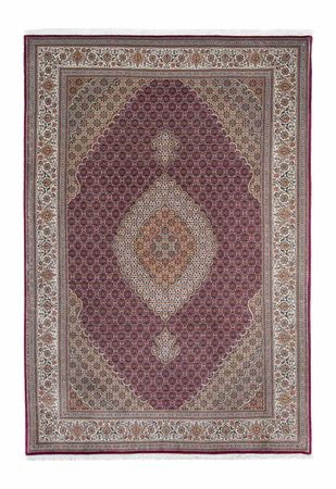 Tapete Persa - Tabriz - 302 x 203 cm - vermelho escuro