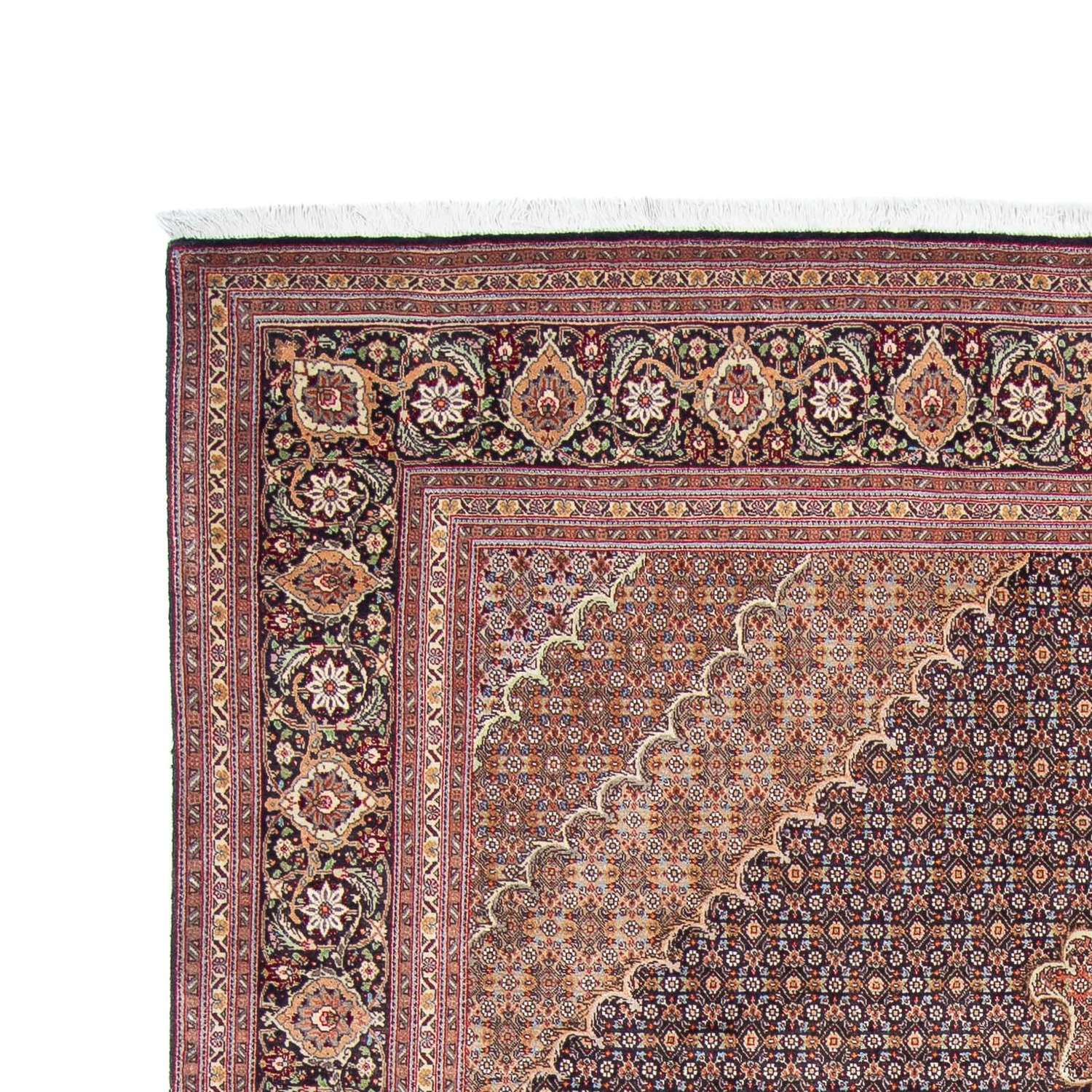 Persisk matta - Tabriz - 302 x 210 cm - mörkblå