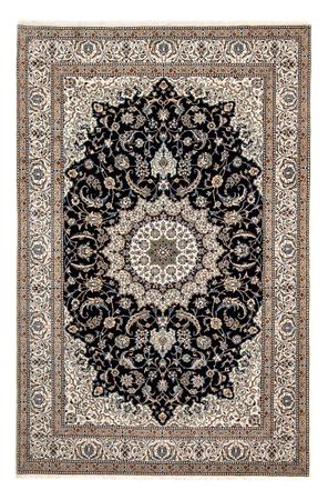 Tapis persan - Nain - Premium - 296 x 200 cm - bleu foncé