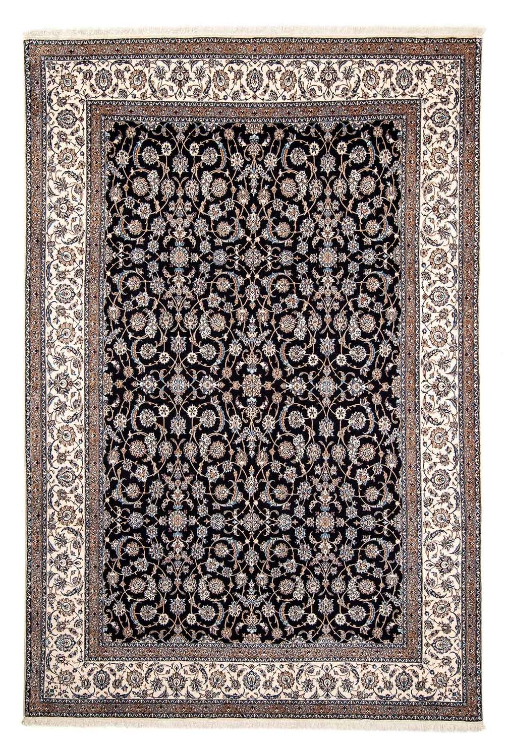 Tapis persan - Nain - Premium - 303 x 202 cm - bleu foncé