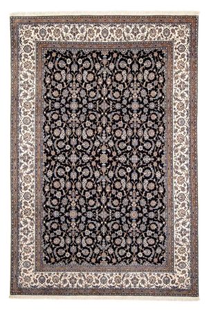 Tapis persan - Nain - Premium - 303 x 202 cm - bleu foncé