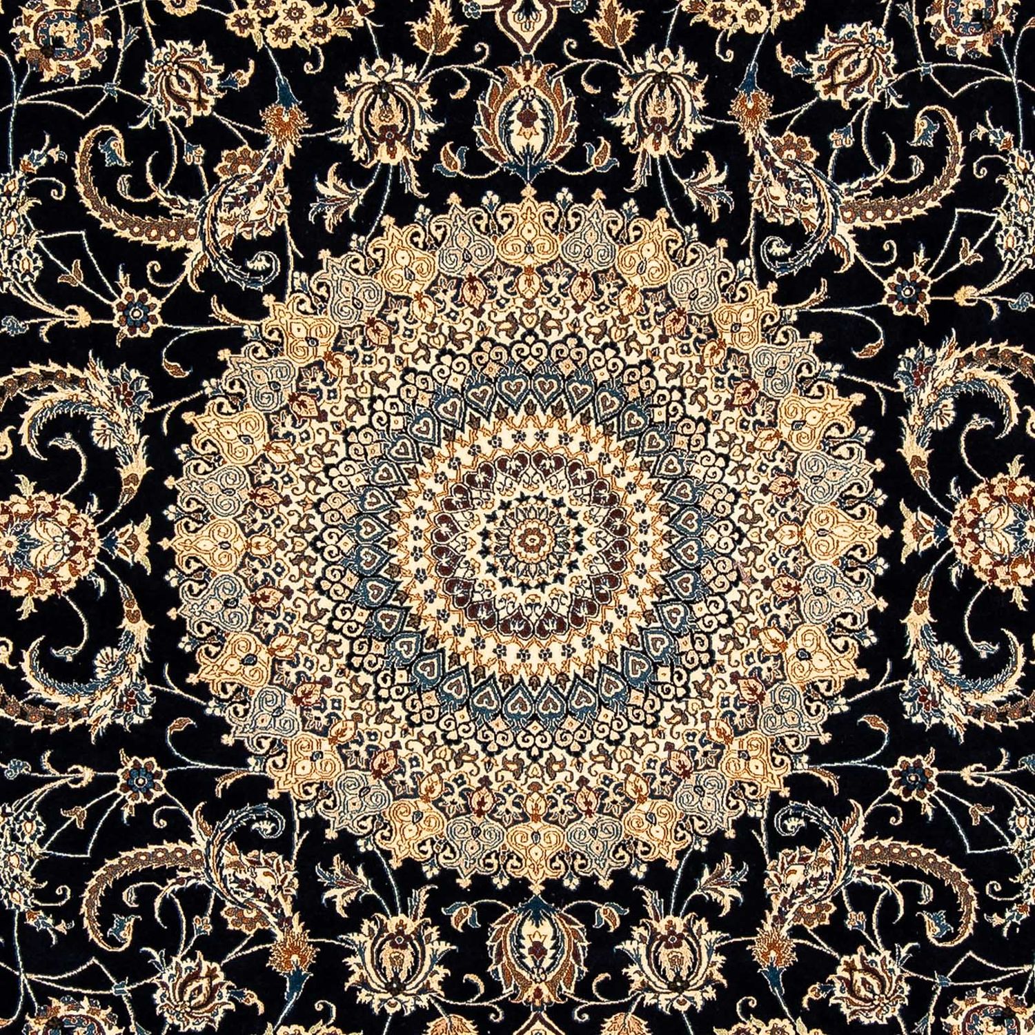 Alfombra Persa - Nain - Prima - 290 x 195 cm - azul oscuro