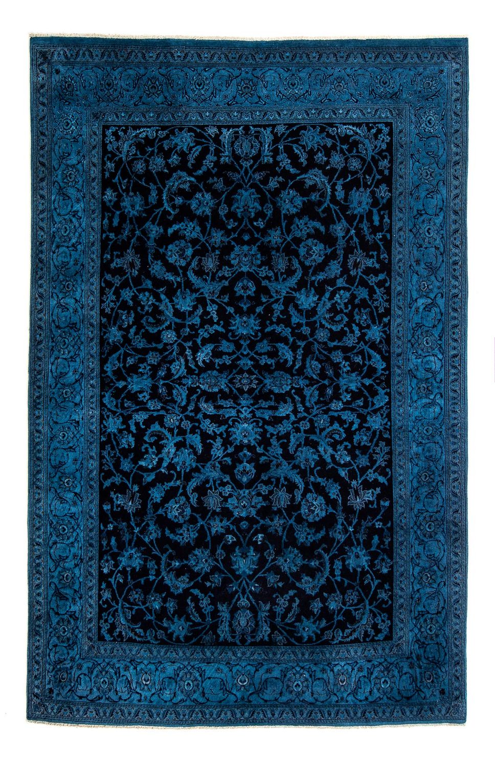 Tapete Persa - Nain - 299 x 200 cm - azul escuro