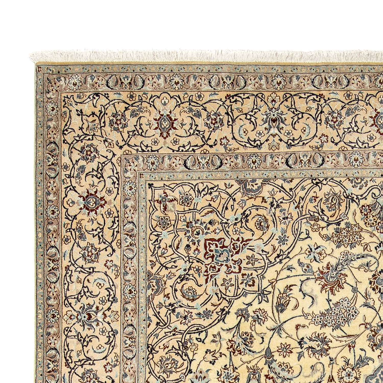 Dywan perski - Nain - Premium - 310 x 213 cm - beżowy