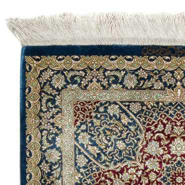 Tapis persan - Ghom - 92 x 61 cm - bleu foncé