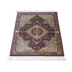 Tapis persan - Ghom - 87 x 60 cm - rouge foncé