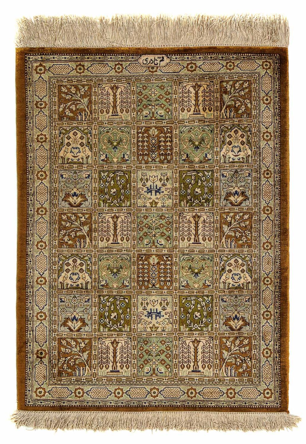 Tapis persan - Ghom - 77 x 57 cm - multicolore