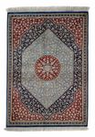 Tapis persan - Ghom - 84 x 60 cm - bleu foncé