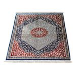 Tapis persan - Ghom - 84 x 60 cm - bleu foncé