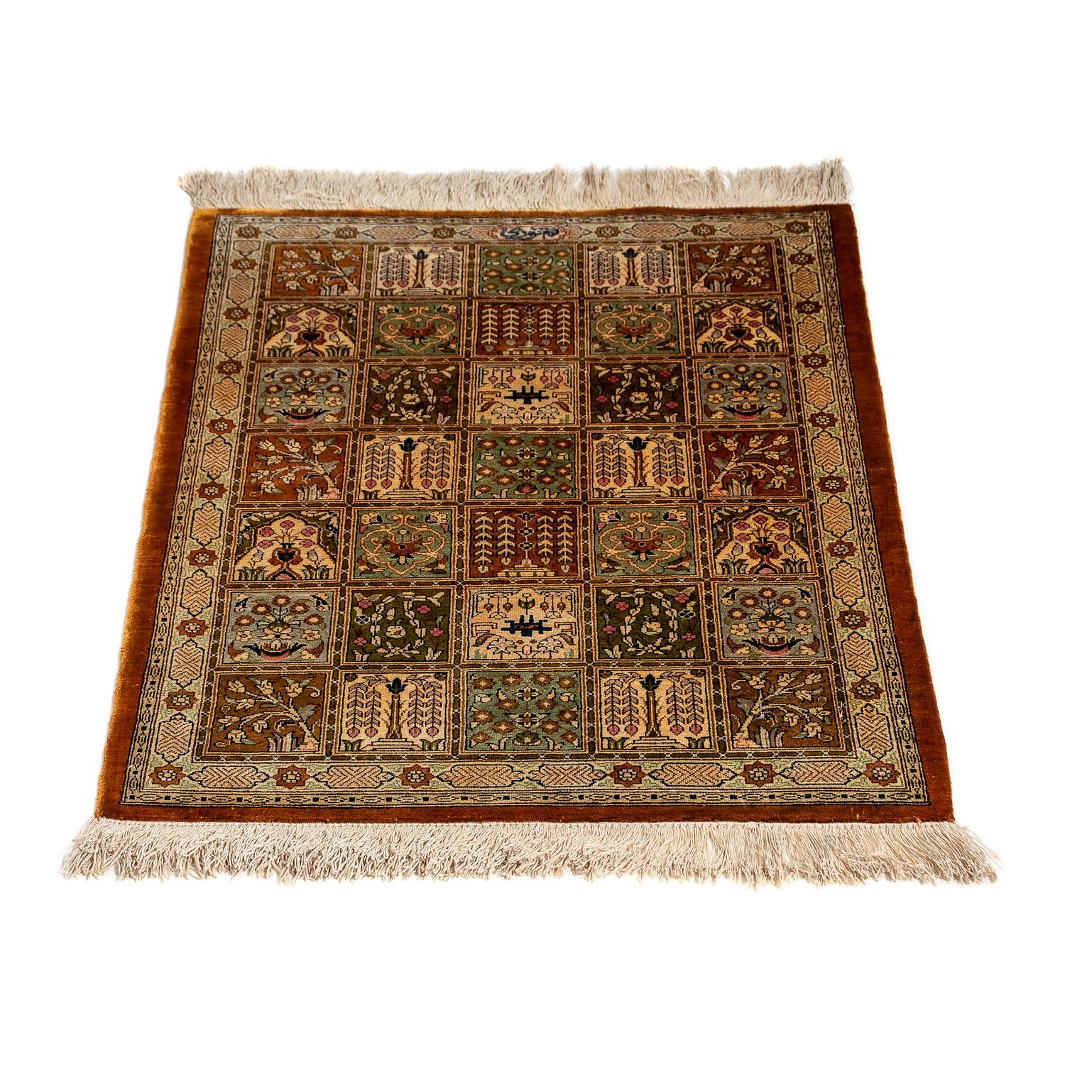 Alfombra persa - Ghom - 76 x 55 cm - multicolor