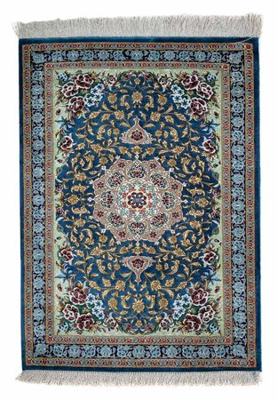 Alfombra persa - Ghom - 85 x 59 cm - azul