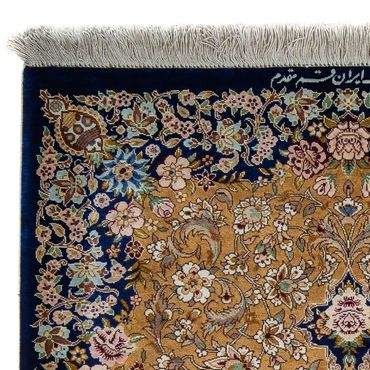 Perser Rug - Ghom - 91 x 62 cm - dark blue