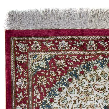 Perser Rug - Ghom - 78 x 60 cm - dark red