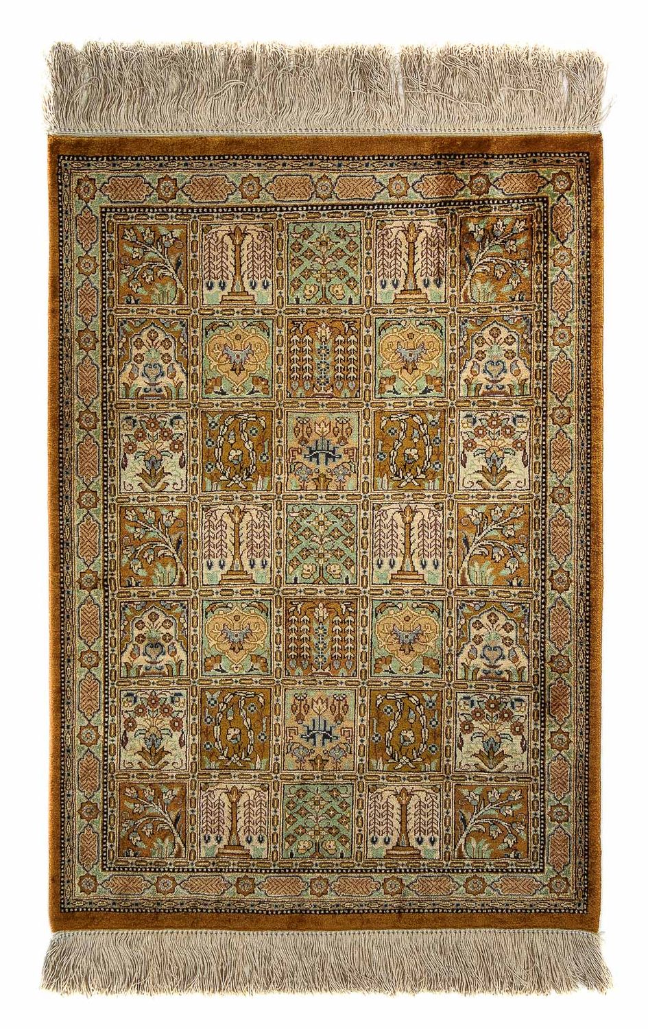 Alfombra persa - Ghom - 72 x 52 cm - multicolor