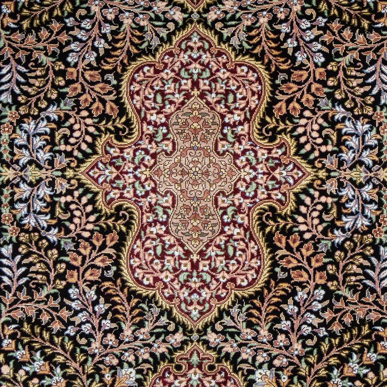 Alfombra persa - Ghom - 86 x 60 cm - azul oscuro