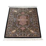 Tapis persan - Ghom - 86 x 60 cm - bleu foncé