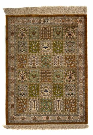 Alfombra persa - Ghom - 73 x 54 cm - multicolor