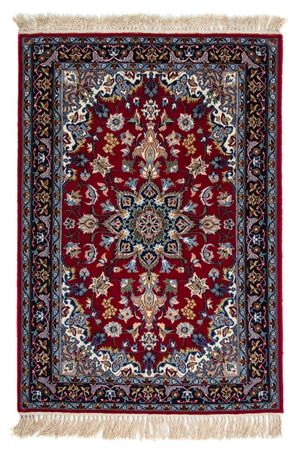 Tappeto Persero - Isfahan - Premio - 100 x 70 cm - rosso scuro