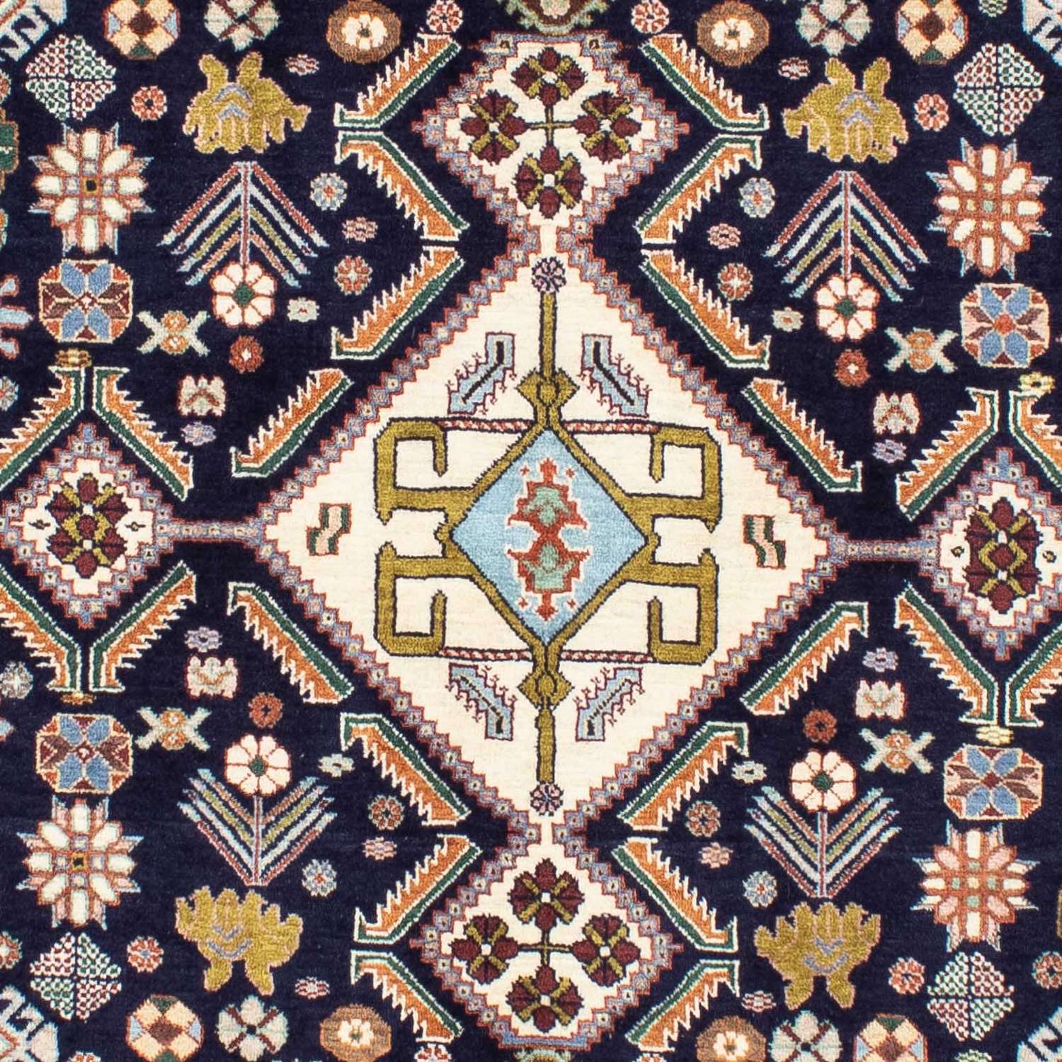 Gabbeh-matta - Kashkuli Persiska - 250 x 152 cm - mörkblå