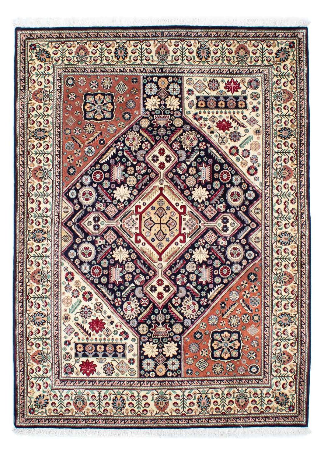 Tapis Gabbeh - Persan Kashkuli - 203 x 148 cm - bleu foncé