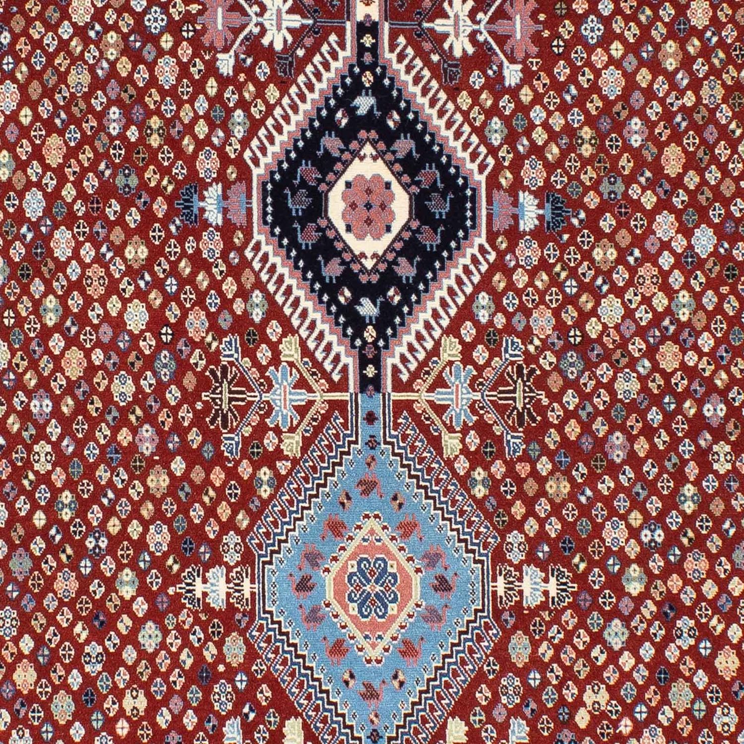 Gabbeh-matta - Kashkuli Persiska - 225 x 139 cm - mörkröd