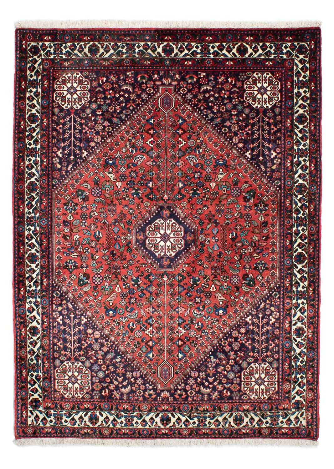 Tapete Gabbeh - Kashkuli Persa - 203 x 153 cm - vermelho escuro