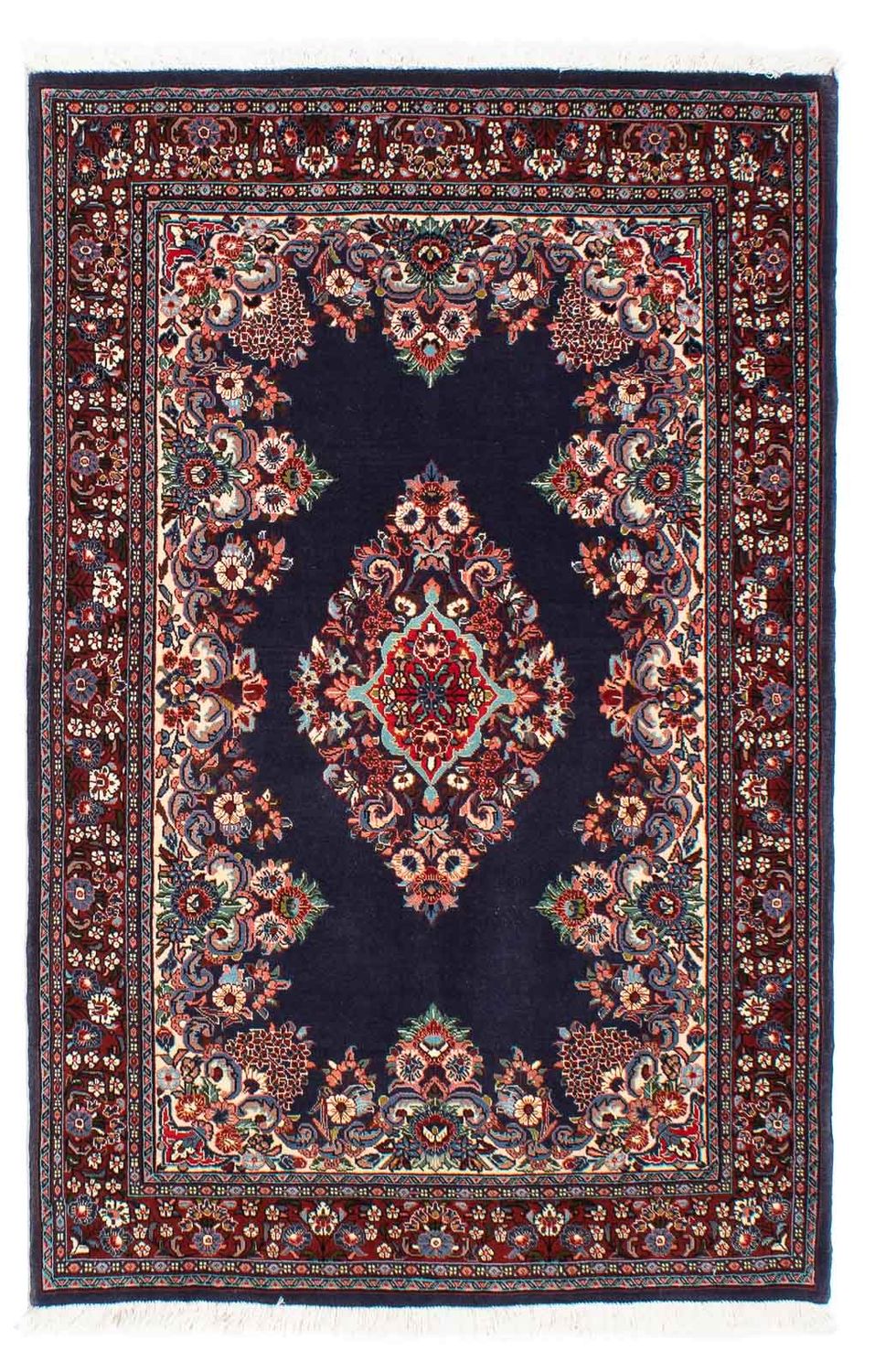 Tapis persan - Nomadic - 154 x 103 cm - bleu foncé