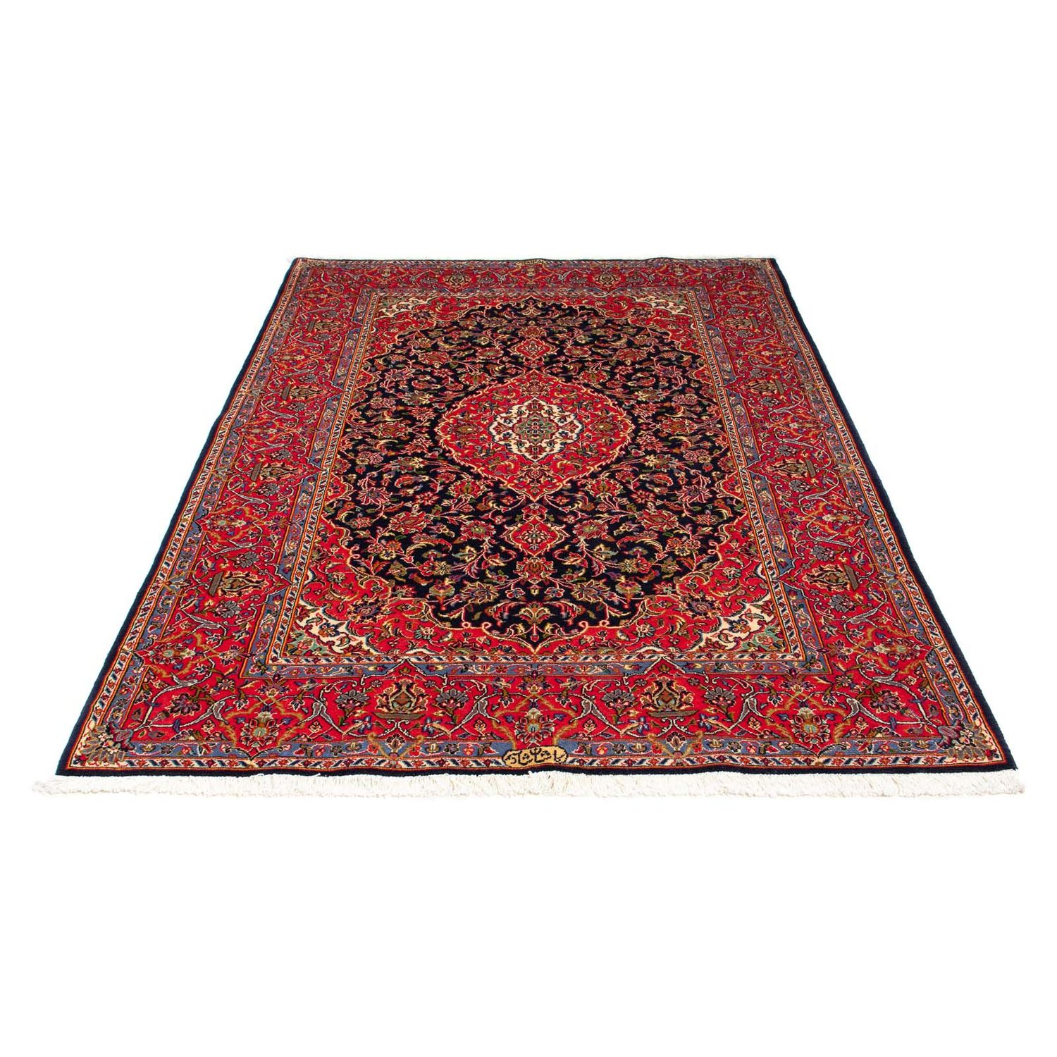 Alfombra persa - Keshan - 220 x 144 cm - rojo