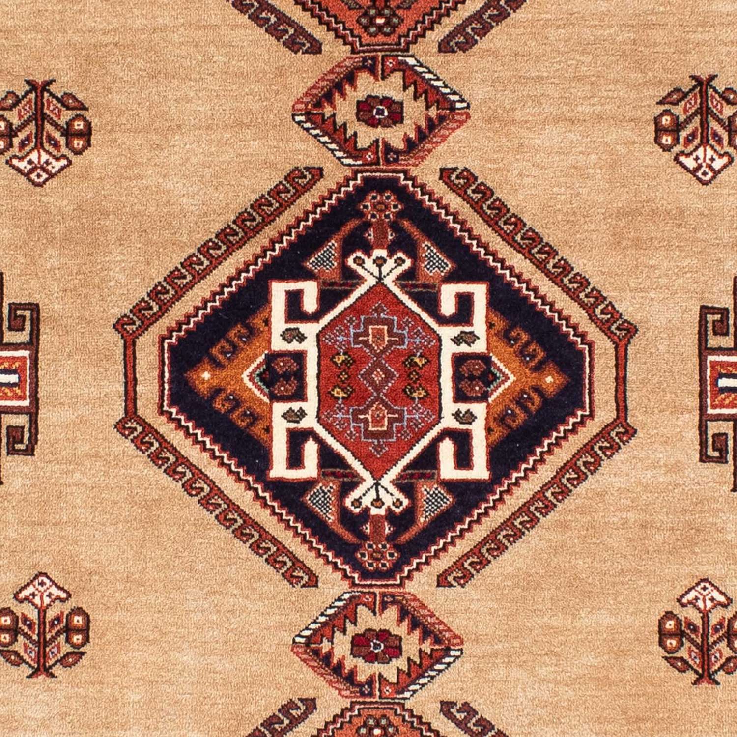 Persisk tæppe - Nomadisk - 246 x 174 cm - lys brun