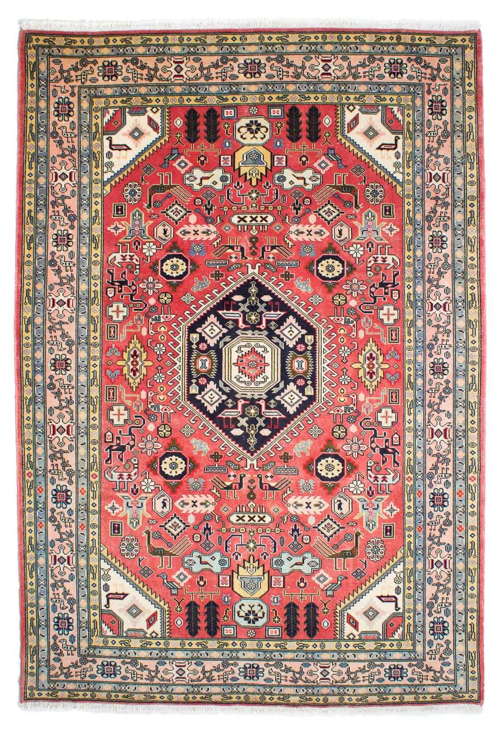 Tapis persan - Nain - 241 x 168 cm - rouge clair