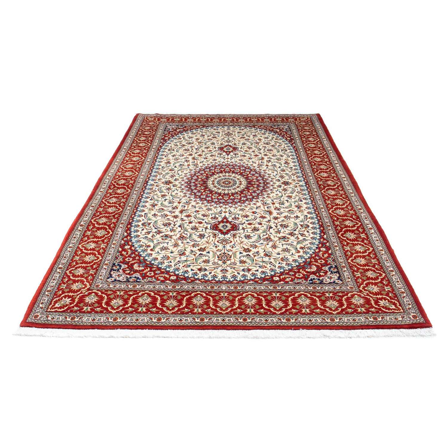 Perský koberec - Ghom - 261 x 156 cm - béžová