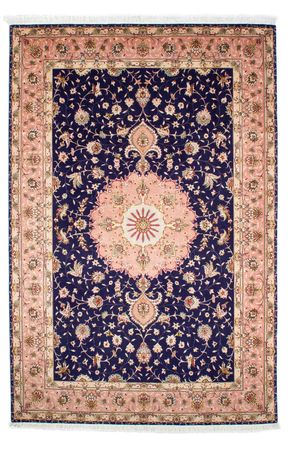 Tapis persan - Tabriz - Royal - 250 x 163 cm - bleu foncé