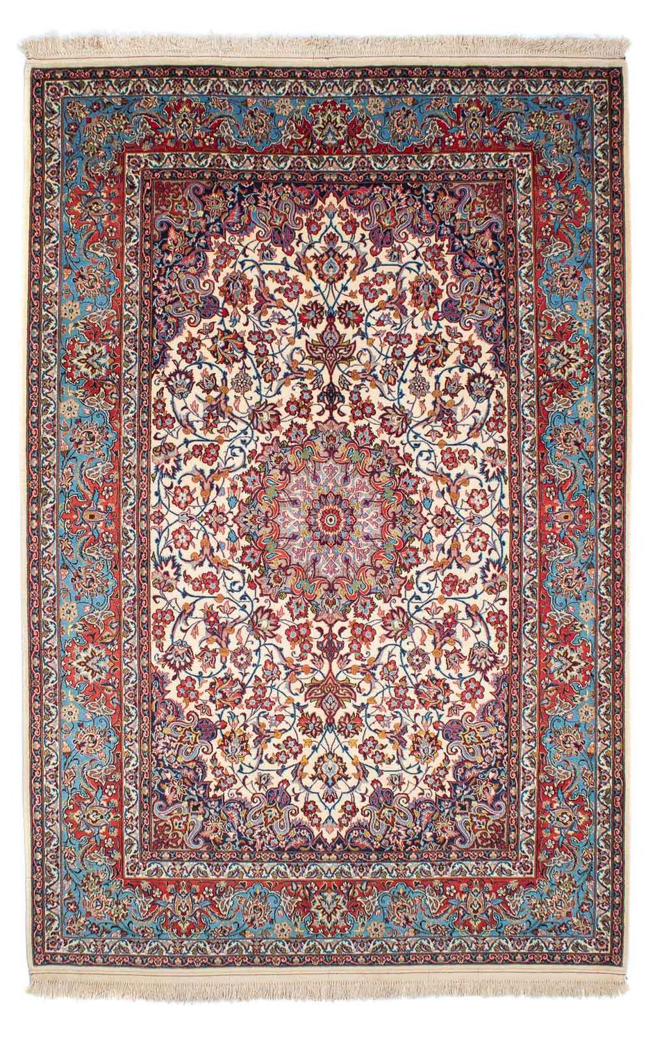 Dywan perski - Isfahan - Premium - 233 x 152 cm - beżowy