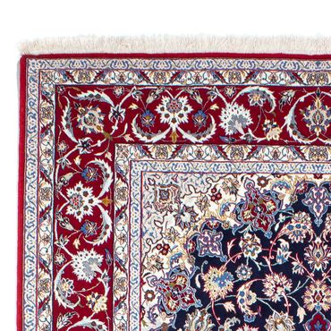 Tapete Persa - Isfahan - Premium - 243 x 159 cm - vermelho escuro