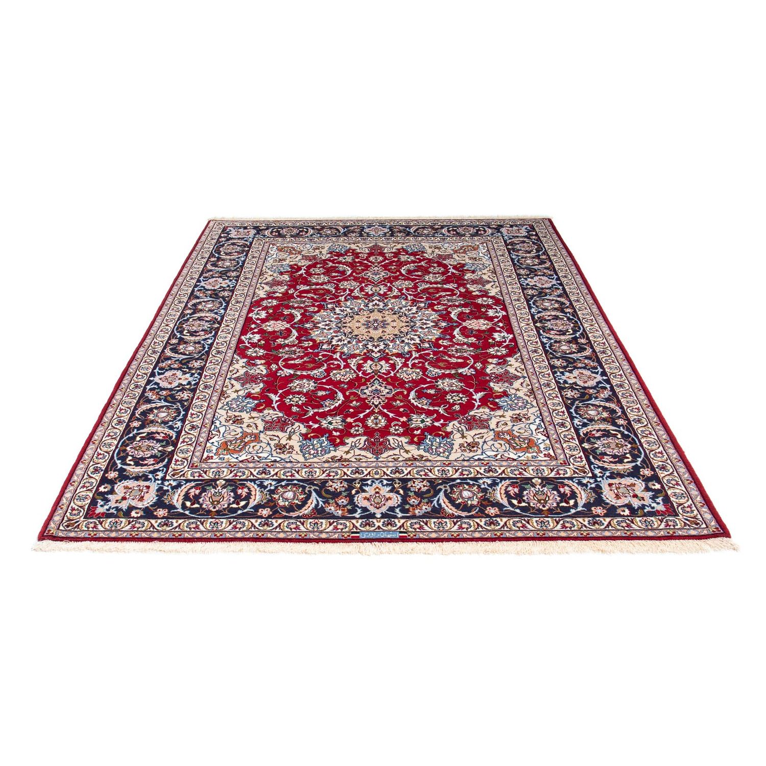 Tapete Persa - Isfahan - Premium - 227 x 164 cm - vermelho escuro