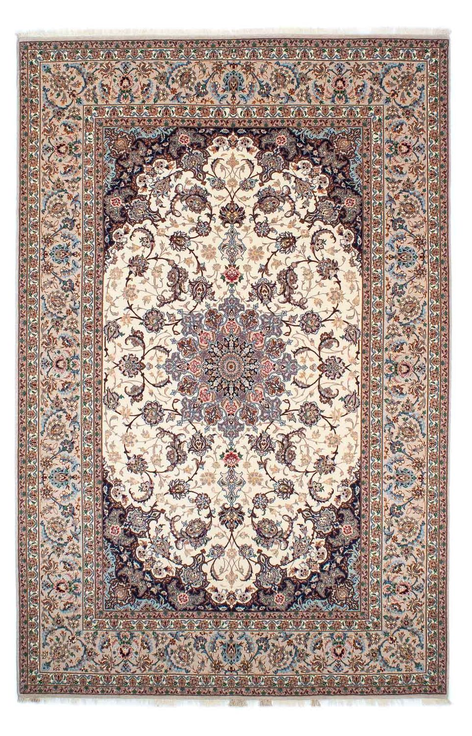 Dywan perski - Isfahan - Premium - 242 x 155 cm - beżowy