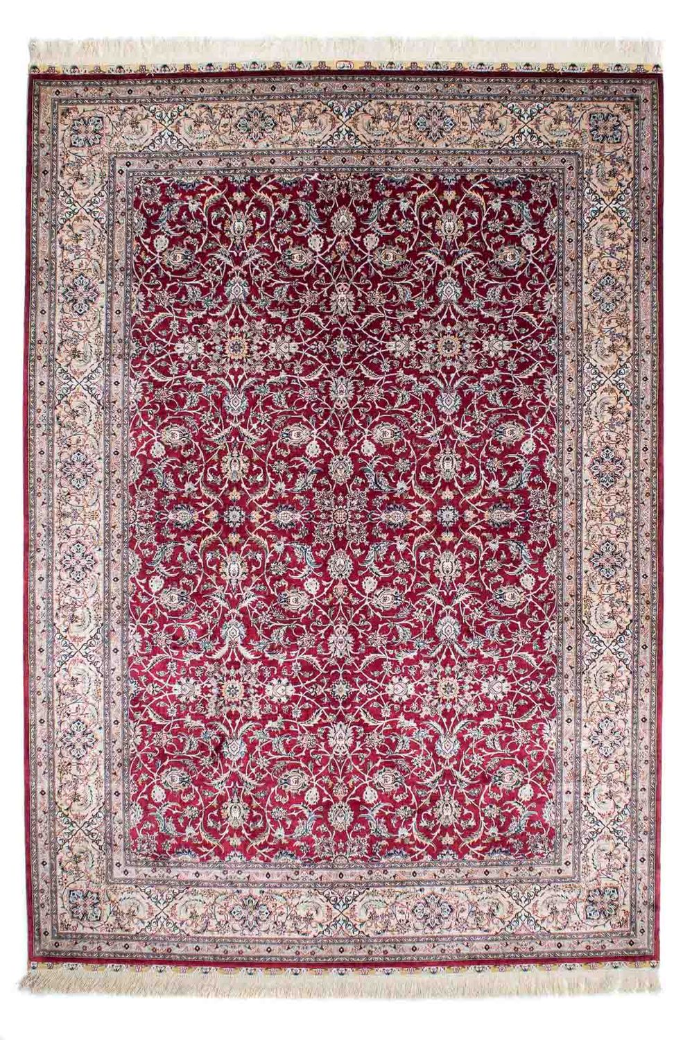 Alfombra oriental - Hereke - 246 x 170 cm - rojo oscuro