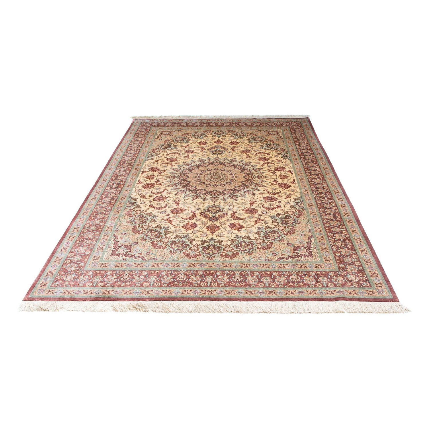 Perzisch tapijt - Ghom - 238 x 159 cm - beige