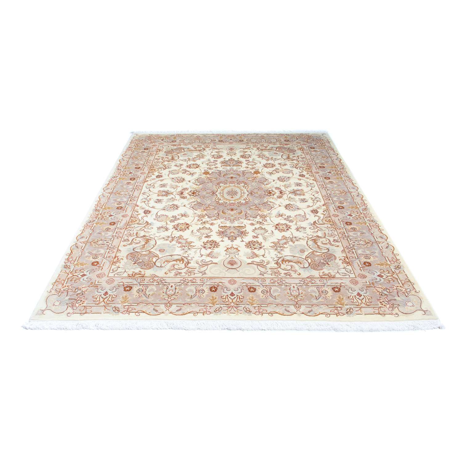 Perský koberec - Tabríz - Královský - 243 x 171 cm - béžová