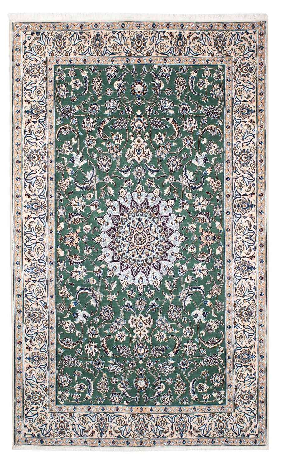 Tapis persan - Nain - Royal - 254 x 152 cm - vert