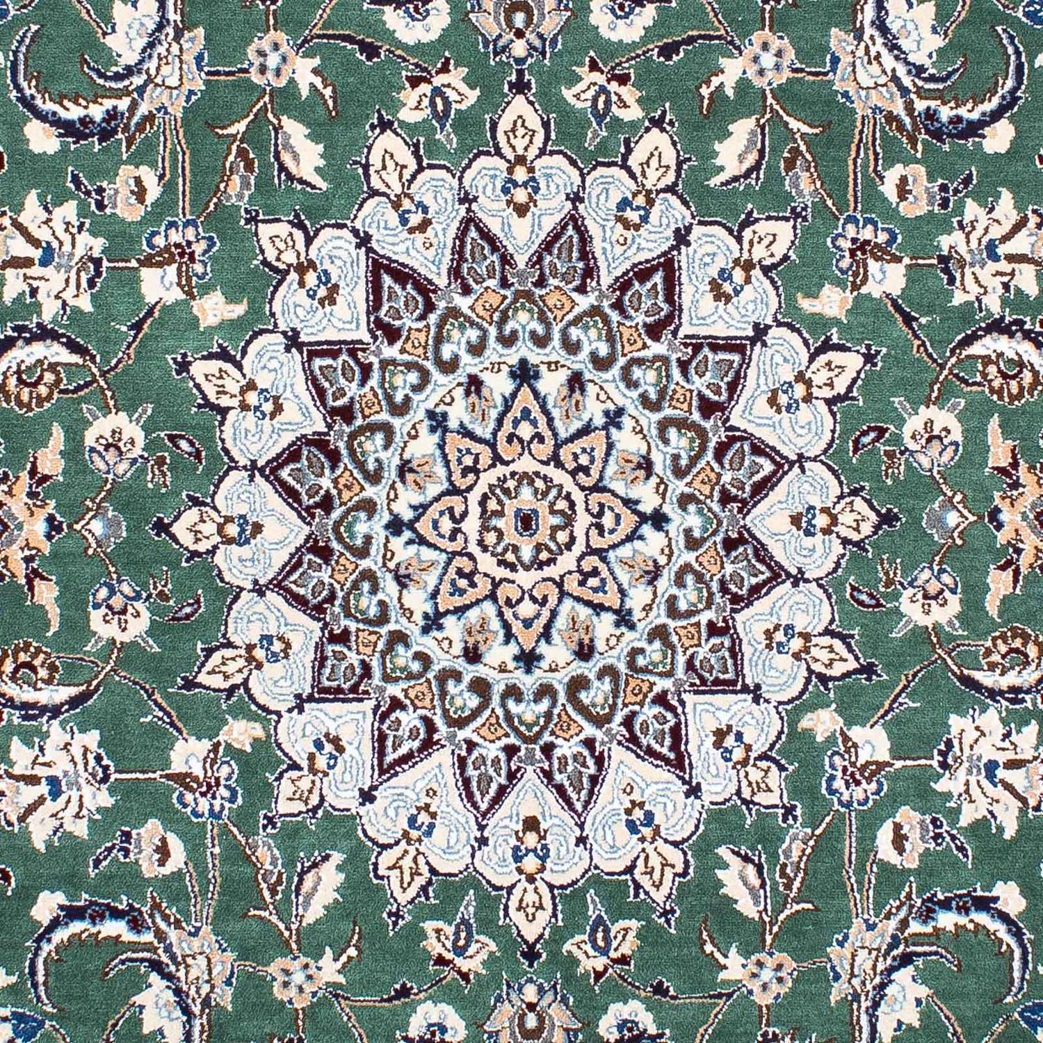 Tapis persan - Nain - Royal - 254 x 152 cm - vert