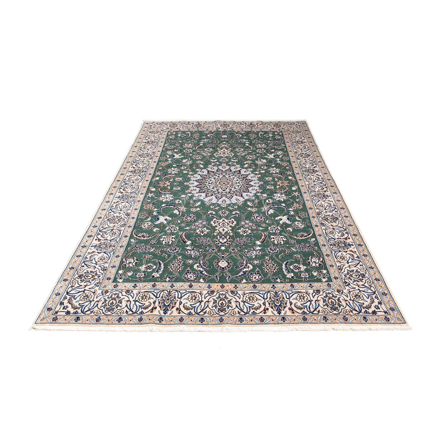 Tapis persan - Nain - Royal - 254 x 152 cm - vert