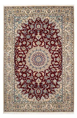 Tapis persan - Nain - Royal - 242 x 155 cm - rouge foncé