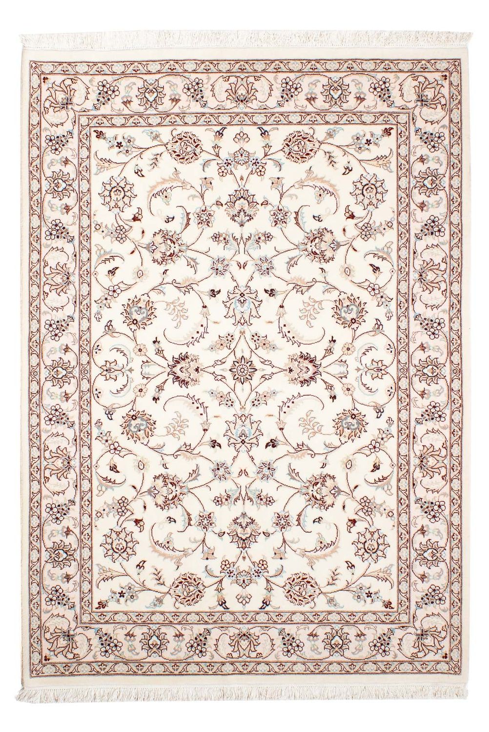 Perzisch tapijt - Nain - Koninklijk - 196 x 137 cm - beige