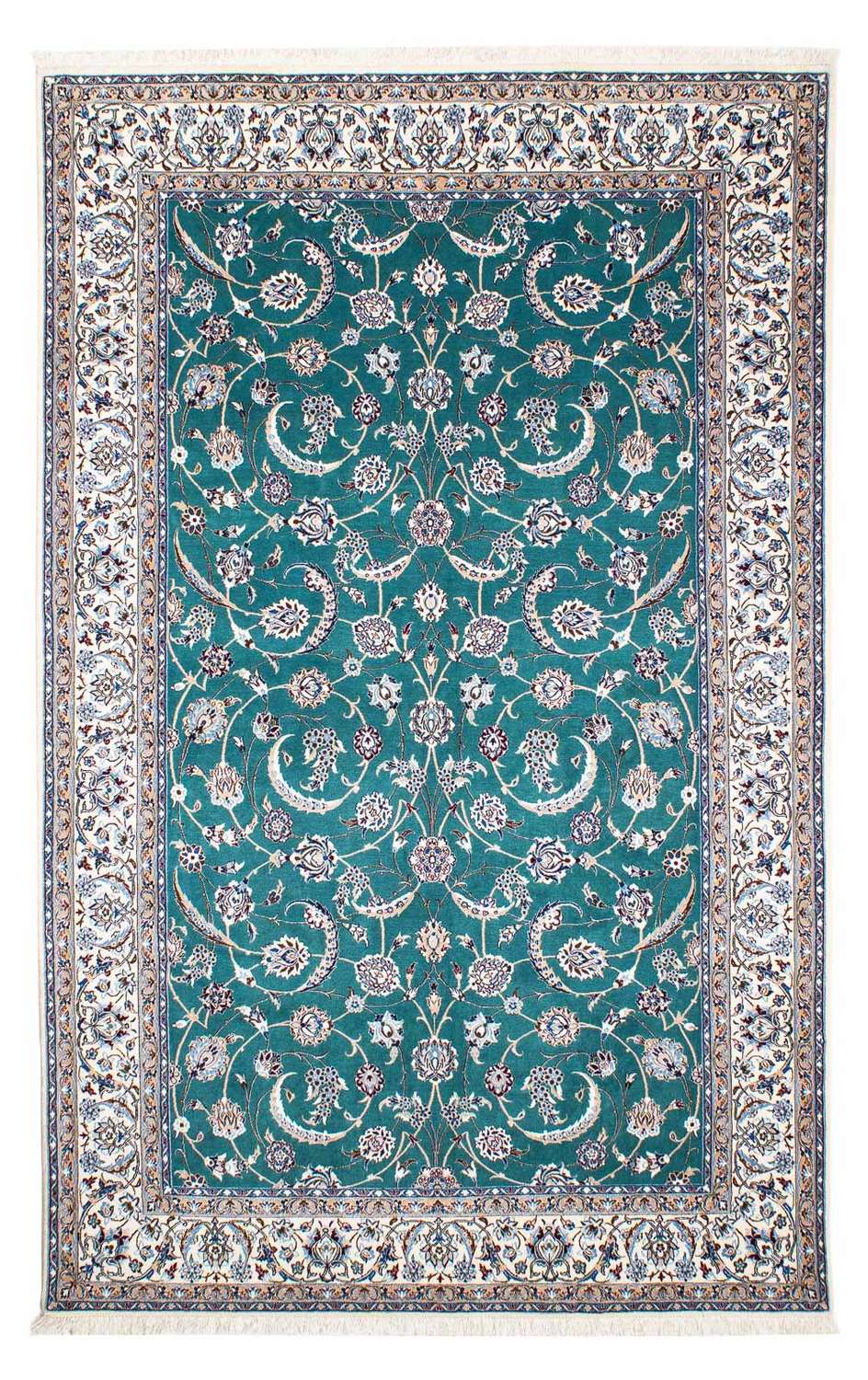 Dywan perski - Nain - Premium - 228 x 146 cm - niebieski