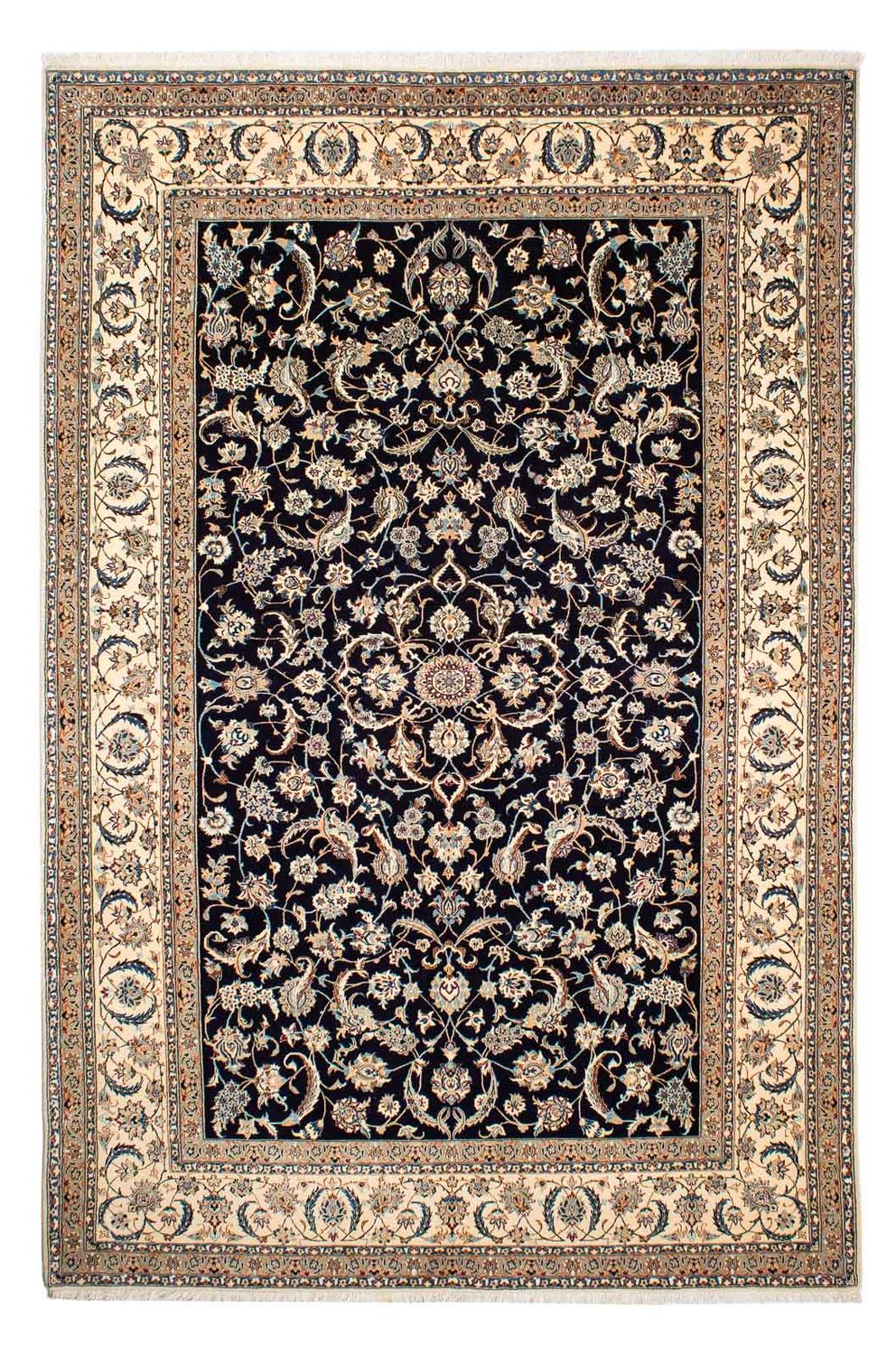 Tapis persan - Nain - Premium - 264 x 172 cm - bleu foncé